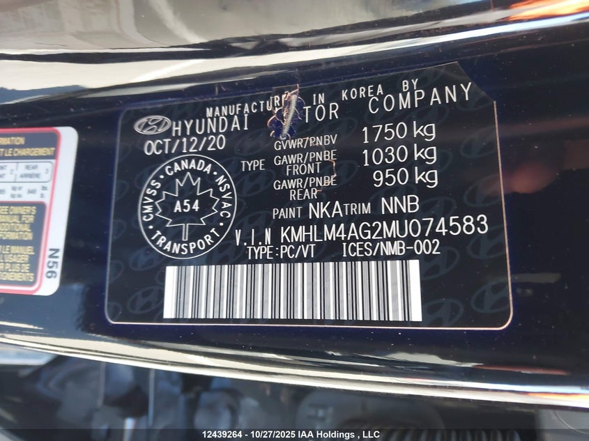 KMHLM4AG2MU074583 2021 HYUNDAI ELANTRA photo no. 9