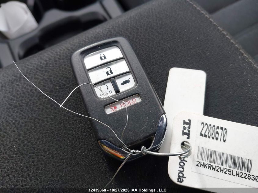 2020 Honda Cr-V Lx VIN: 2HKRW2H25LH228302 Lot: 12439368