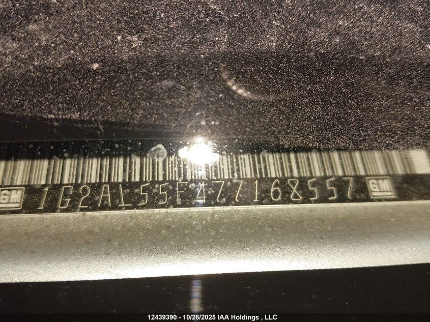 2007 Pontiac G5 Se VIN: 1G2AL55F477168557 Lot: 12439390