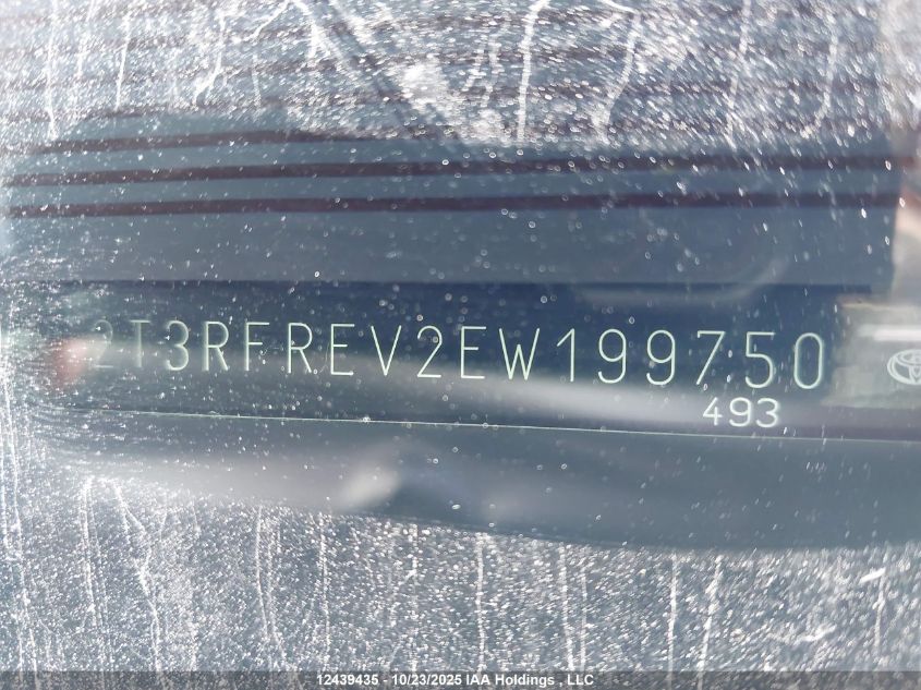 2014 Toyota Rav4 Xle VIN: 2T3RFREV2EW199750 Lot: 12439435