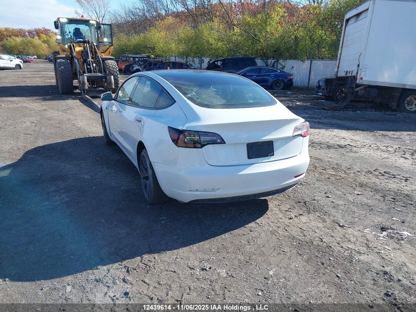 2023 Tesla Model 3 Rwd white sedan electric LRW3E1FA9PC876303 photo #4