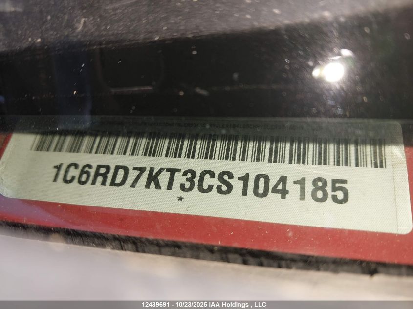 2012 Dodge Ram 1500 St VIN: 1C6RD7KT3CS104185 Lot: 12439691