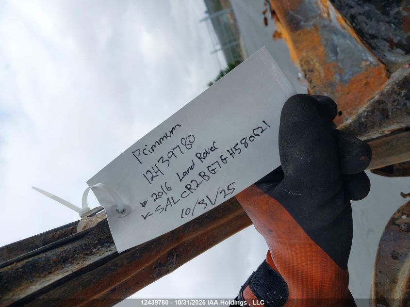 2016 Land Rover Discovery Sport Hse VIN: SALCR2BG7GH580621 Lot: 12439780