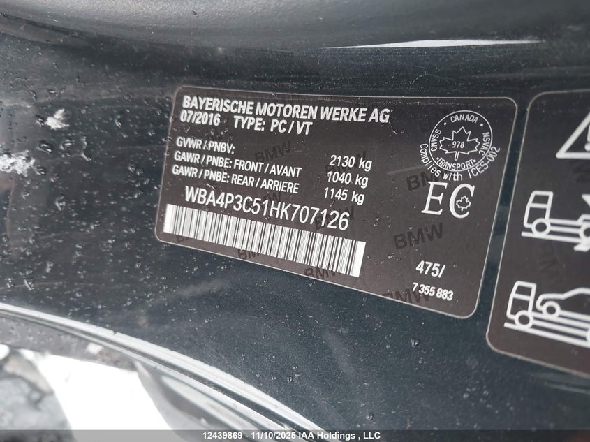 WBA4P3C51HK707126 2017 BMW 4ER photo no. 9