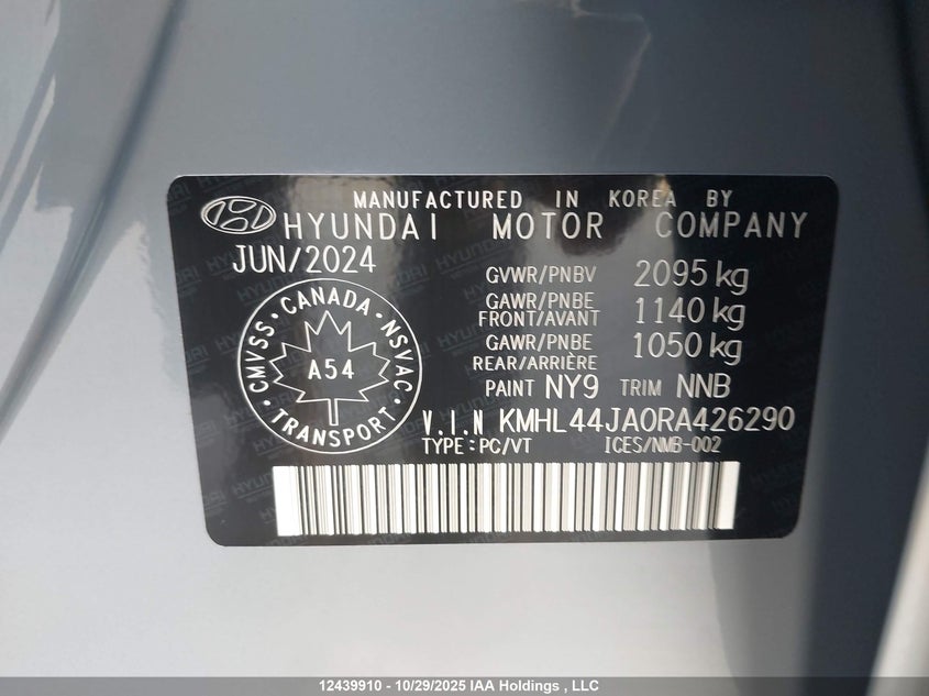KMHL44JA0RA426290 2024 HYUNDAI SONATA photo no. 9