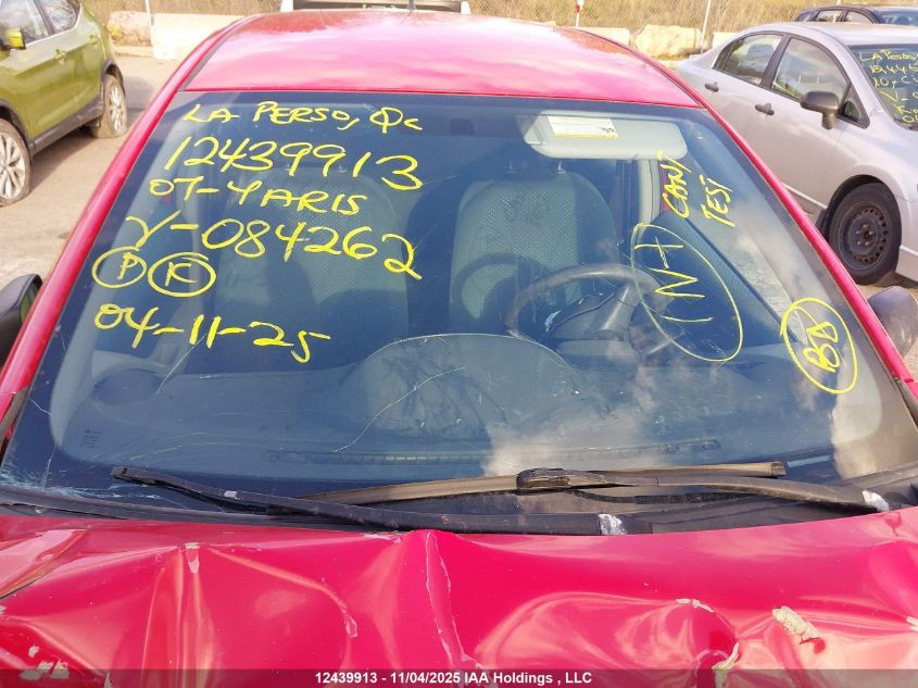 2007 Toyota Yaris VIN: JTDKT923775084262 Lot: 12439913
