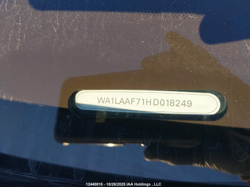 2017 Audi Q7 3.0T Progressiv VIN: WA1LAAF71HD018249 Lot: 12440015