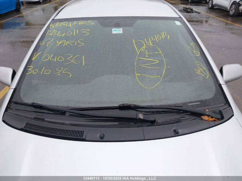 2007 Toyota Yaris VIN: JTDJT923475040361 Lot: 12440113