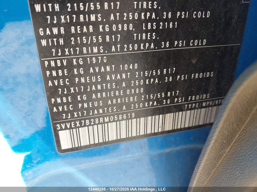 3VVEX7B28RM058619 2024 VOLKSWAGEN TAOS photo no. 9