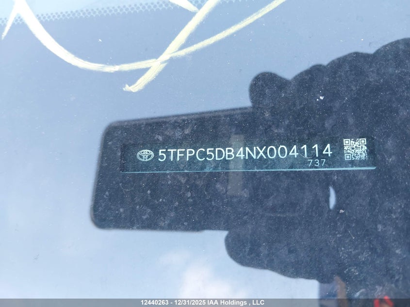 5TFPC5DB4NX004114 2022 TOYOTA TUNDRA photo no. 9