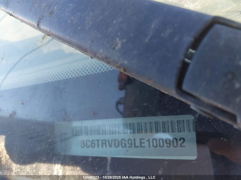 2020 Ram Promaster 2500 2500 High VIN: 3C6TRVDG9LE100902 Lot: 12440323