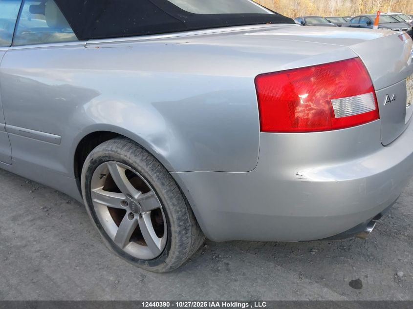 2006 Audi A4 1.8 Cabriolet VIN: WAUAC48H96K008363 Lot: 12440390