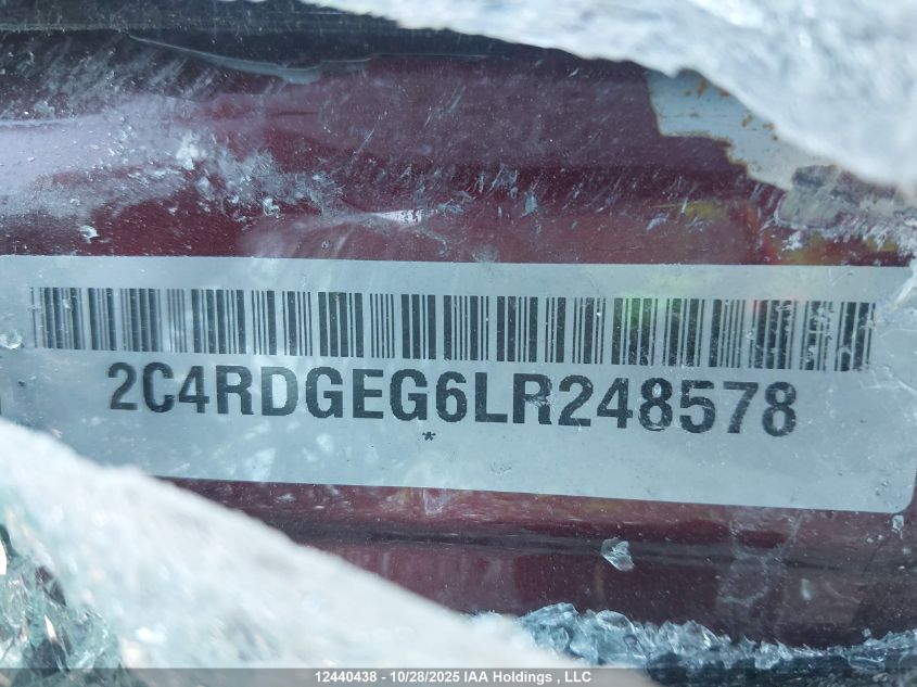 2020 Dodge Grand Caravan Gt VIN: 2C4RDGEG6LR248578 Lot: 12440438