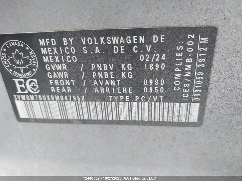 3VWGM7BUXRM047958 2024 VOLKSWAGEN JETTA photo no. 9