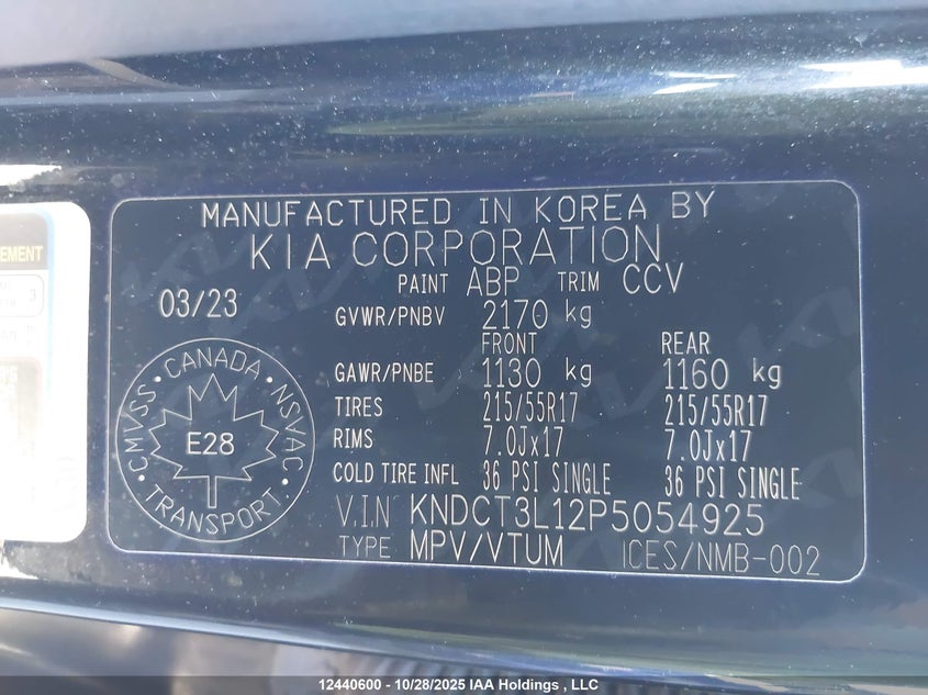 KNDCT3L12P5054925 2023 KIA NIRO photo no. 9