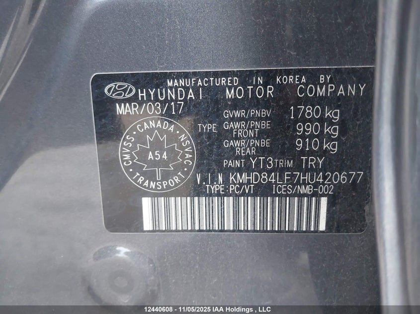 KMHD84LF7HU420677 2017 HYUNDAI ELANTRA photo no. 9