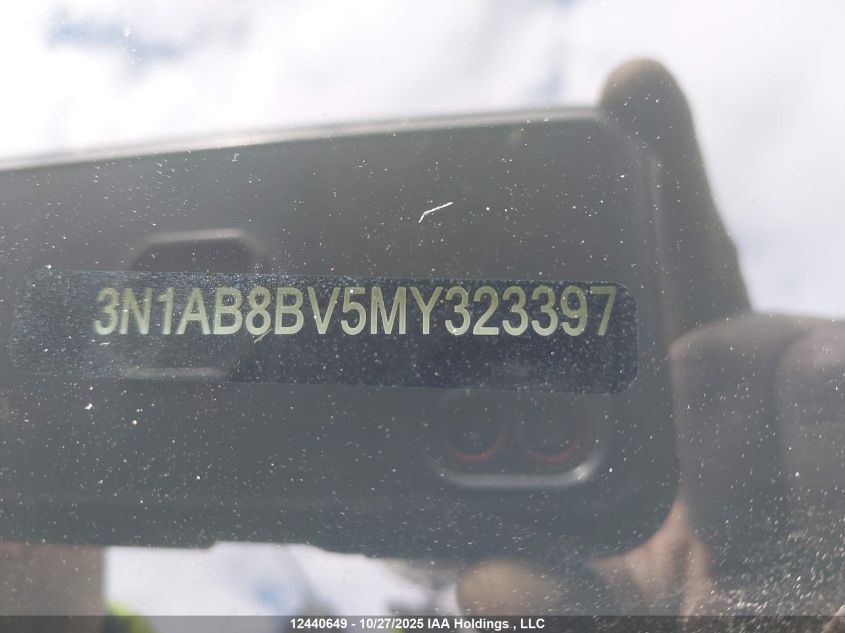 2021 Nissan Sentra S VIN: 3N1AB8BV5MY323397 Lot: 12440649