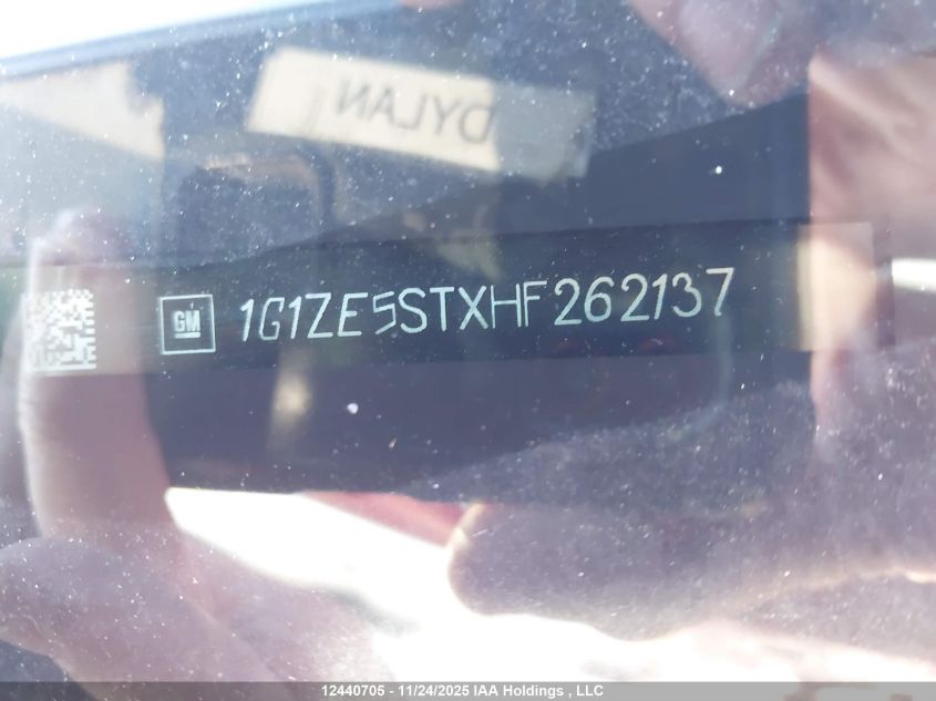 2017 Chevrolet Malibu Lt VIN: 1G1ZE5STXHF262137 Lot: 12440705