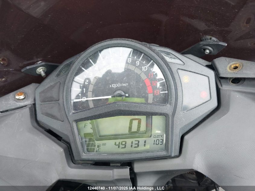 2014 Kawasaki Ex650 F VIN: JKAEXEF14EDA16973 Lot: 12440740