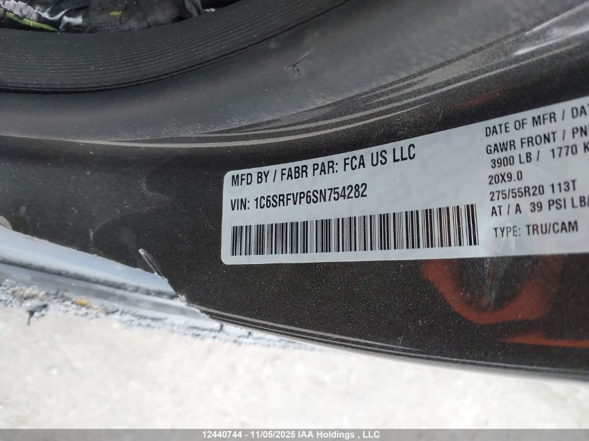 2025 Ram 1500 Sport VIN: 1C6SRFVP6SN754282 Lot: 12440744