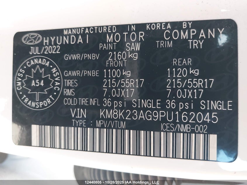 KM8K23AG9PU162045 2023 HYUNDAI KONA photo no. 9