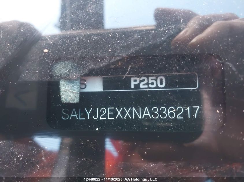 2022 Land Rover Range Rover Velar S VIN: SALYJ2EXXNA336217 Lot: 12440822