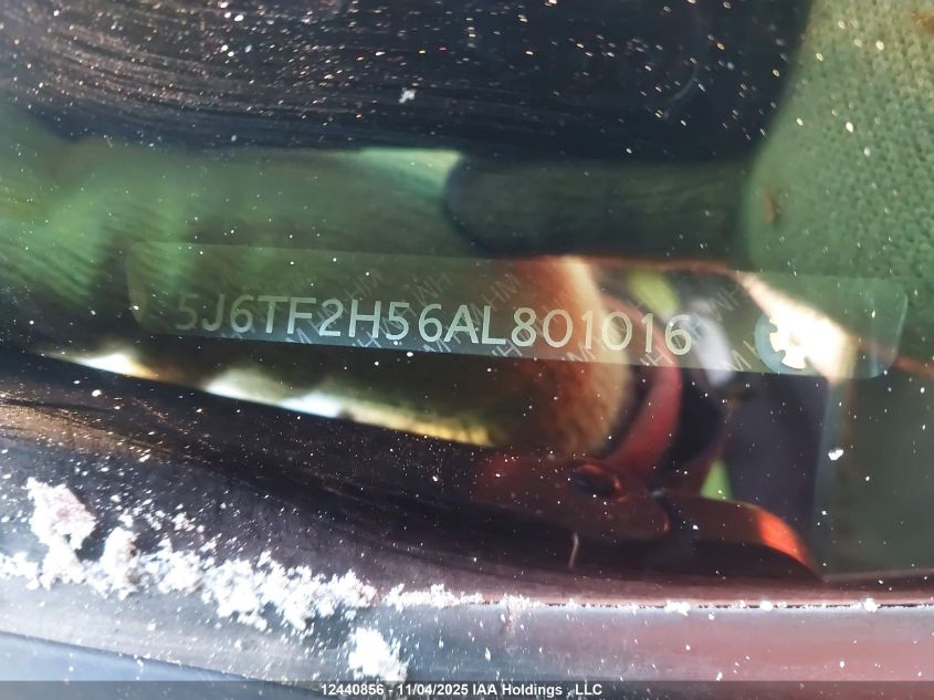 2010 Honda Accord Crosstour Ex-L VIN: 5J6TF2H56AL801016 Lot: 12440856