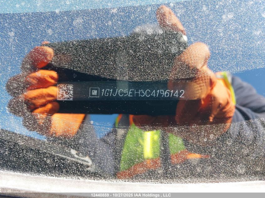 2012 Chevrolet Sonic VIN: 1G1JC5EH3C4196142 Lot: 12440859