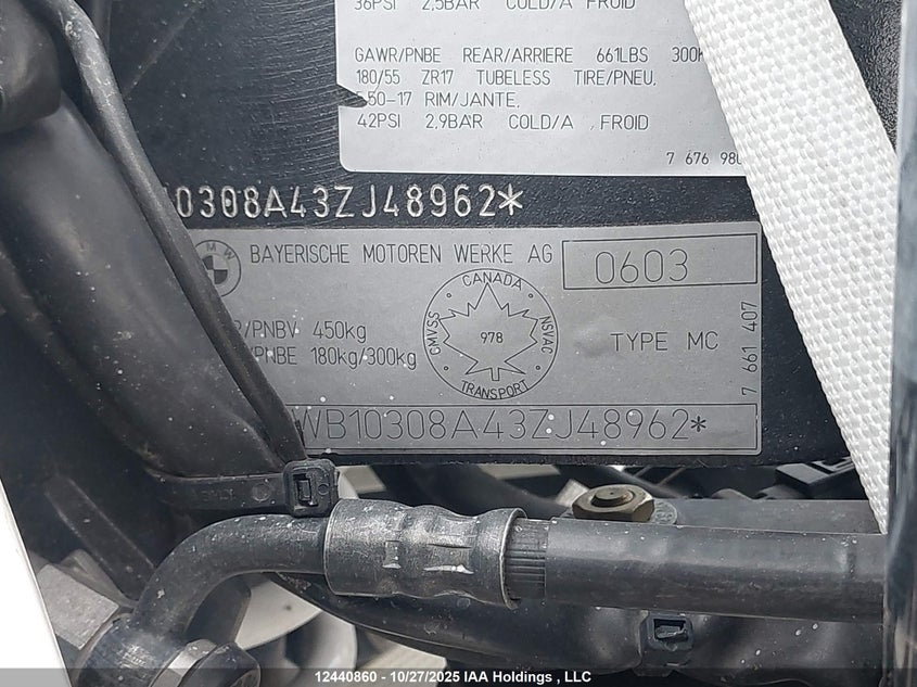 WB10308A43ZJ48962 2003 BMW R 1150 photo no. 13