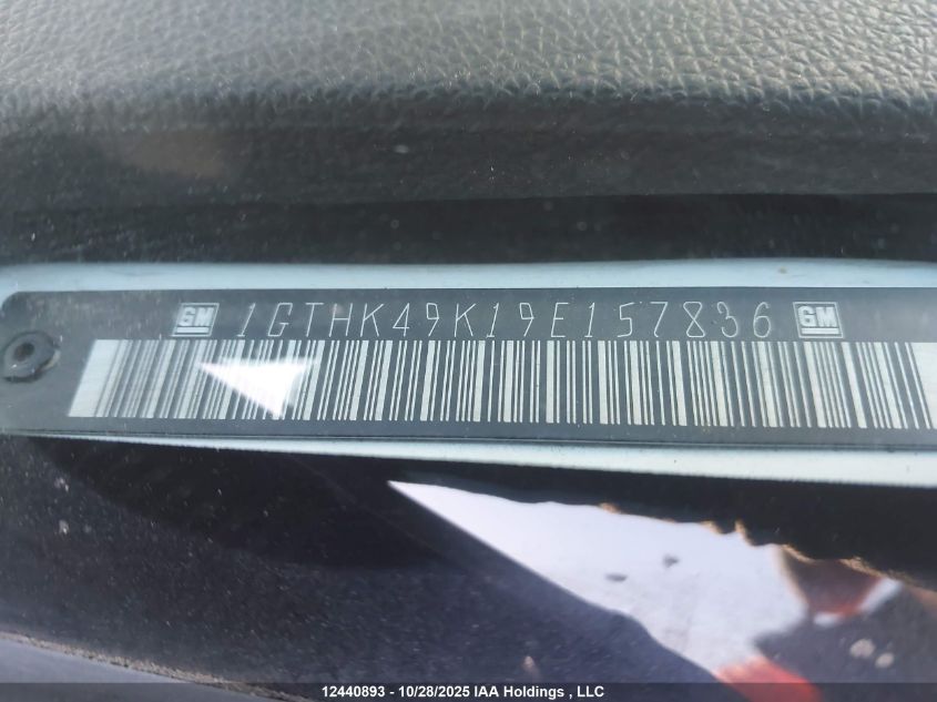 2009 GMC Sierra K2500 Heavy Duty VIN: 1GTHK49K19E157836 Lot: 12440893