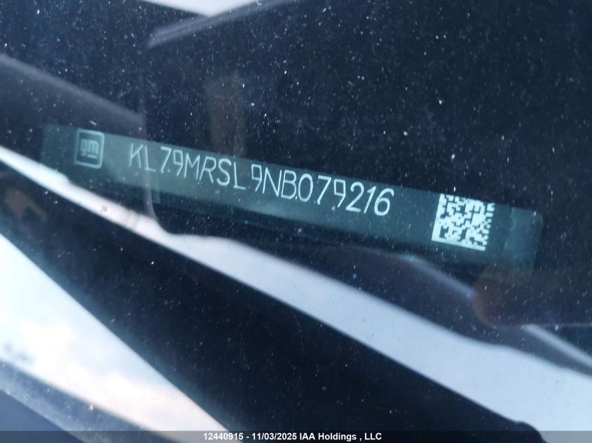2022 Chevrolet Trailblazer Lt VIN: KL79MRSL9NB079216 Lot: 12440915
