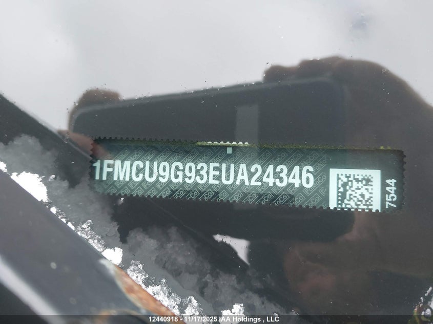 2014 Ford Escape Se VIN: 1FMCU9G93EUA24346 Lot: 12440918