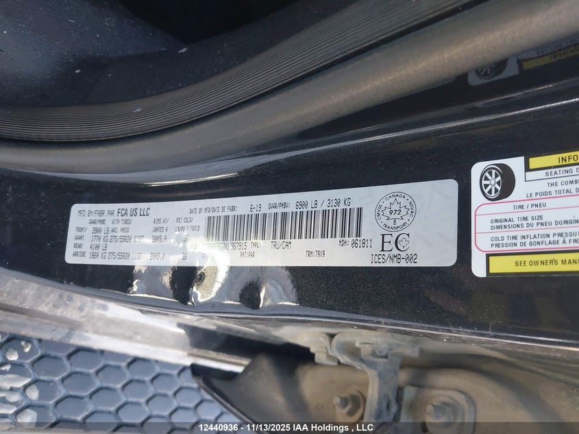 1C6RRFFG7KN867915 2019 RAM 1500 photo no. 9