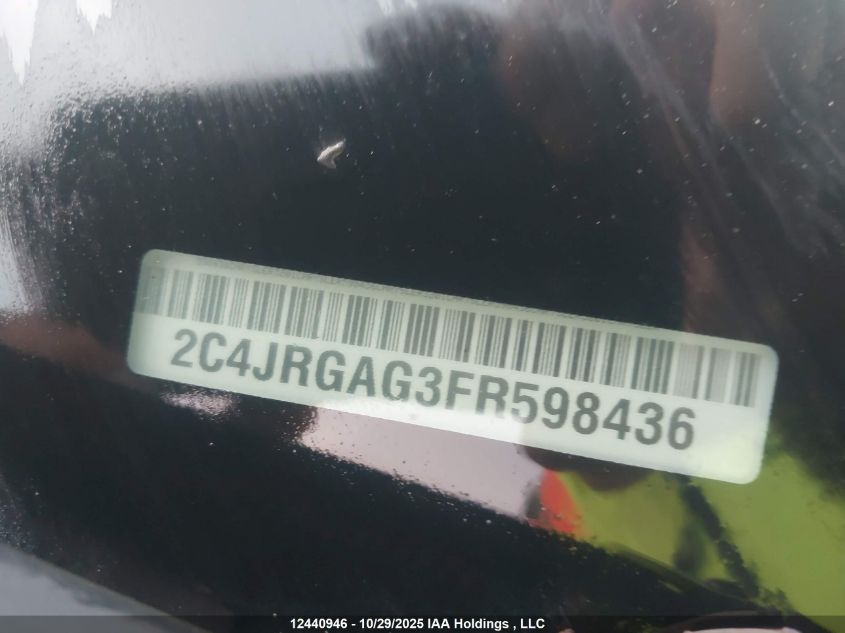 2015 Ram Cargo VIN: 2C4JRGAG3FR598436 Lot: 12440946