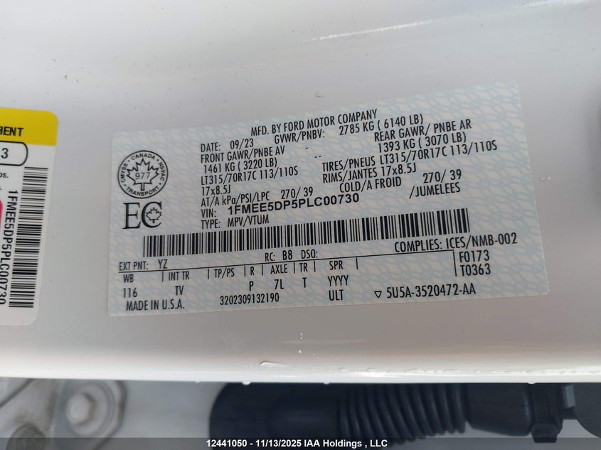 1FMEE5DP5PLC00730 2023 FORD BRONCO photo no. 9