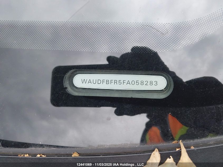 2015 Audi A5 VIN: WAUDFBFR5FA058283 Lot: 12441069