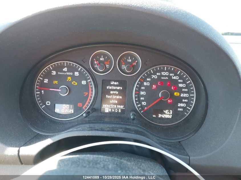 2009 Audi A3 2.0T VIN: WAUHF68P49A027471 Lot: 12441089