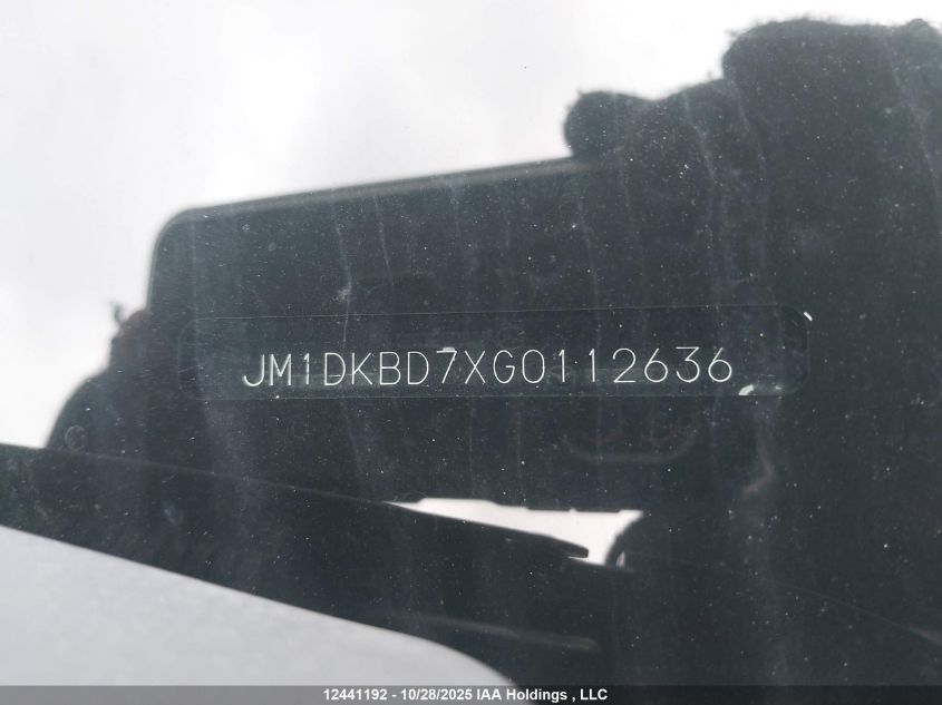 2016 Mazda Cx-3 Grand Touring VIN: JM1DKBD7XG0112636 Lot: 12441192