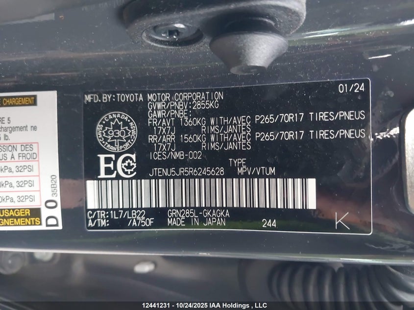 JTENU5JR5R6245628 2024 TOYOTA 4RUNNER photo no. 18