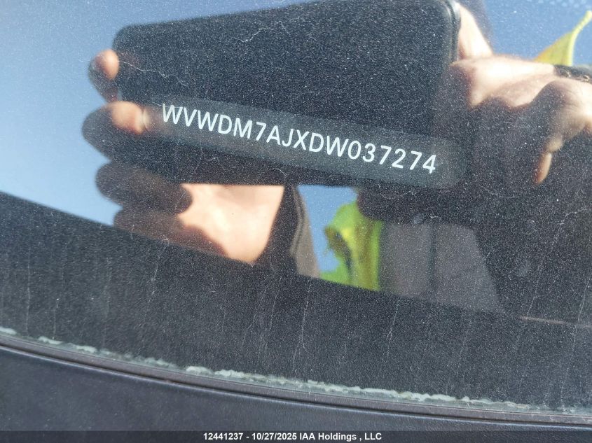 2013 Volkswagen Golf 2.0 Tdi Comfortline/2.0 Tdi Highline/Wolfsburg Edition 2.0 Tdi VIN: WVWDM7AJXDW037274 Lot: 12441237