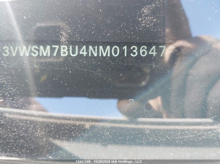 2022 Volkswagen Jetta Comfortline VIN: 3VWSM7BU4NM013647 Lot: 12441249