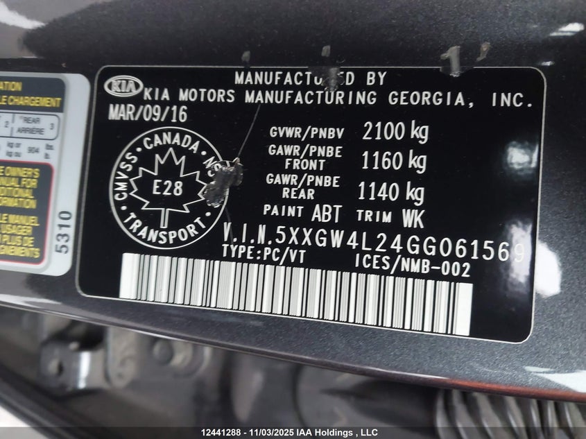 5XXGW4L24GG061569 2016 KIA OPTIMA photo no. 19