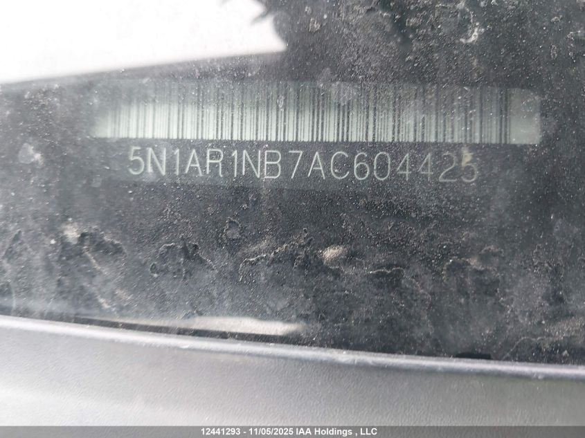 2010 Nissan Pathfinder S/Le/Se VIN: 5N1AR1NB7AC604425 Lot: 12441293