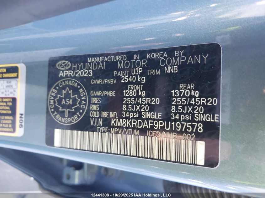 2023 Hyundai Ioniq 5 VIN: KM8KRDAF9PU197578 Lot: 12441308