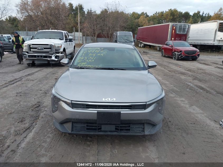 2025 Kia K4 Ex VIN: 3KPFU4DE6SE063741 Lot: 12441472
