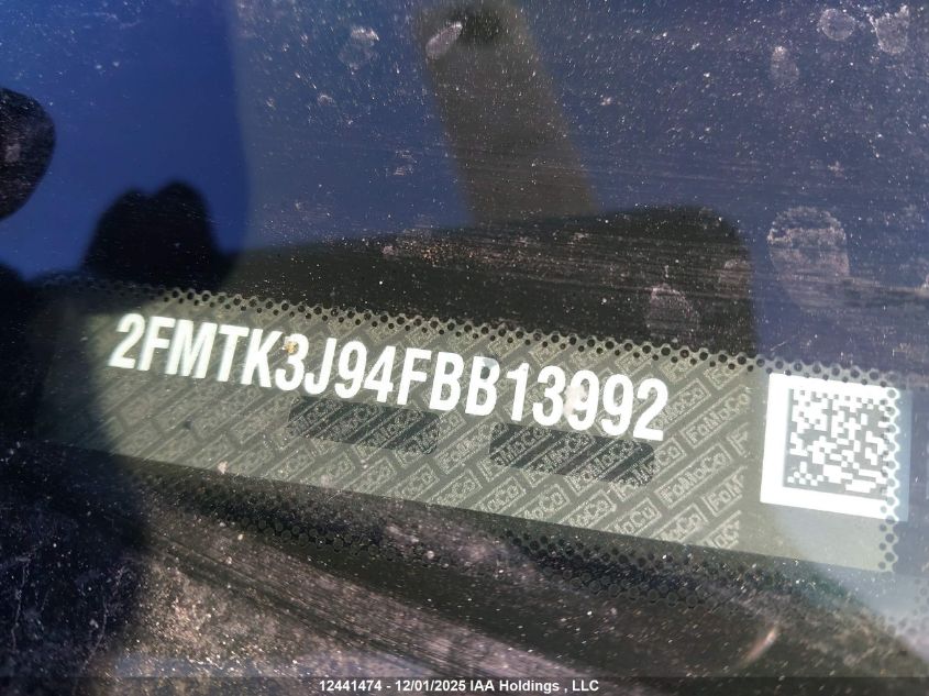 2015 Ford Edge Sel VIN: 2FMTK3J94FBB13992 Lot: 12441474