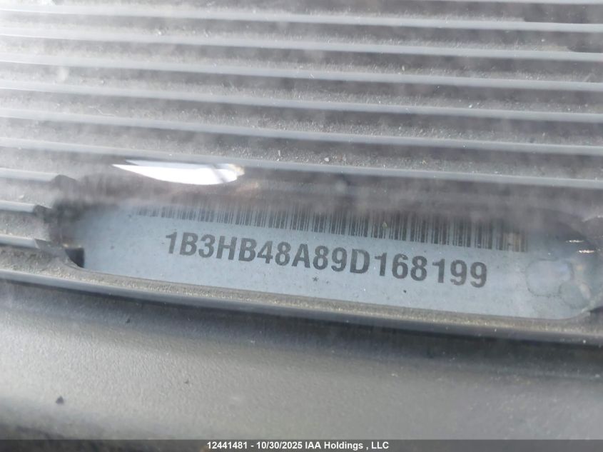 2009 Dodge Caliber Sxt VIN: 1B3HB48A89D168199 Lot: 12441481