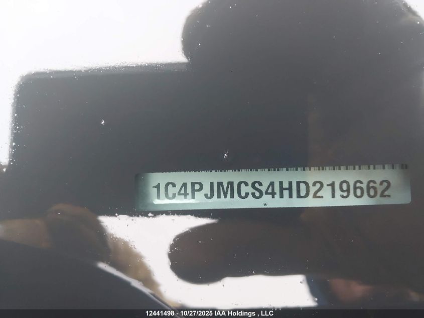 2017 Jeep Cherokee North VIN: 1C4PJMCS4HD219662 Lot: 12441498