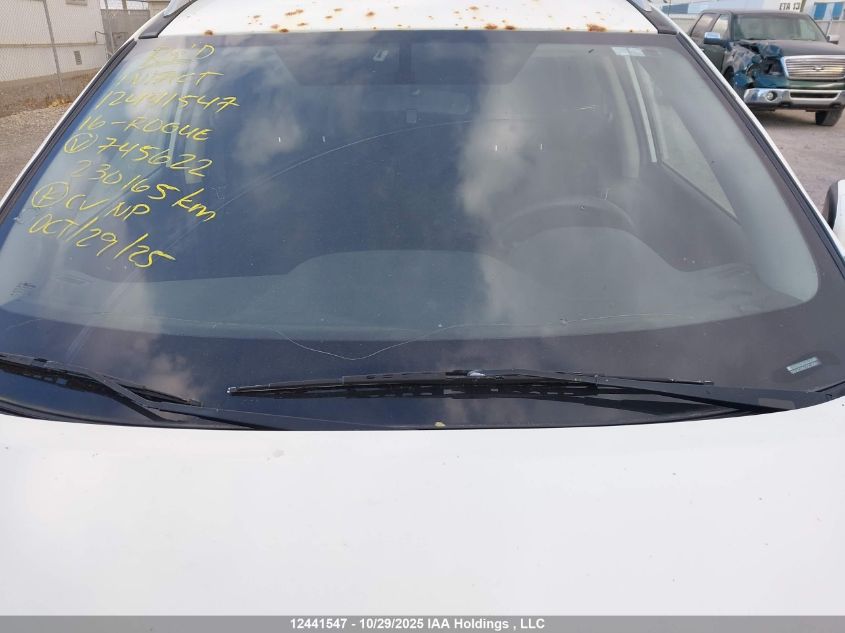 2016 Nissan Rogue S/Sl/Sv VIN: 5N1AT2MV7GC745622 Lot: 12441547