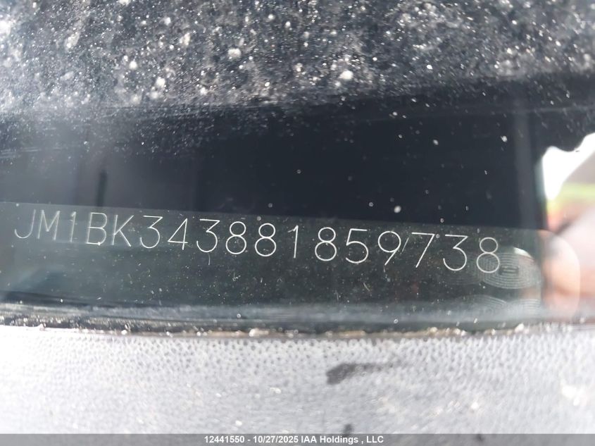 2008 Mazda Mazda3 Gs/Gs *Ltd Avail*/Gt VIN: JM1BK343881859738 Lot: 12441550